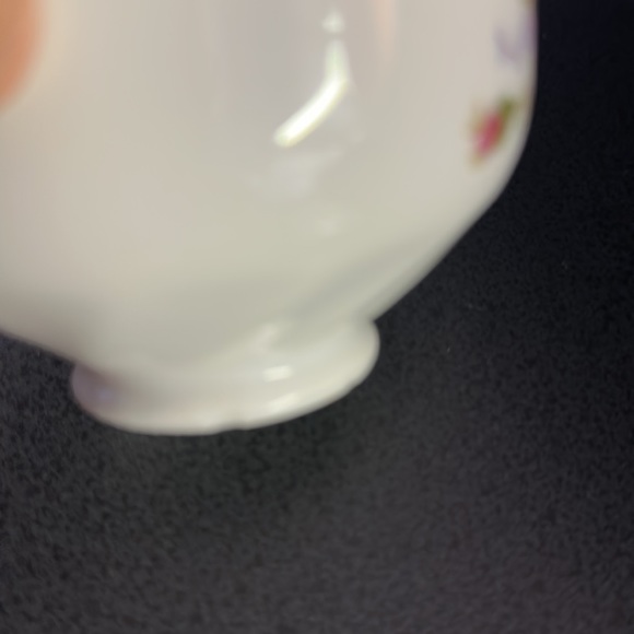 Vintage Green China Japan GRJ1 5 Tea Cups Mugs Pink Flowers Floral - Picture 5 of 5